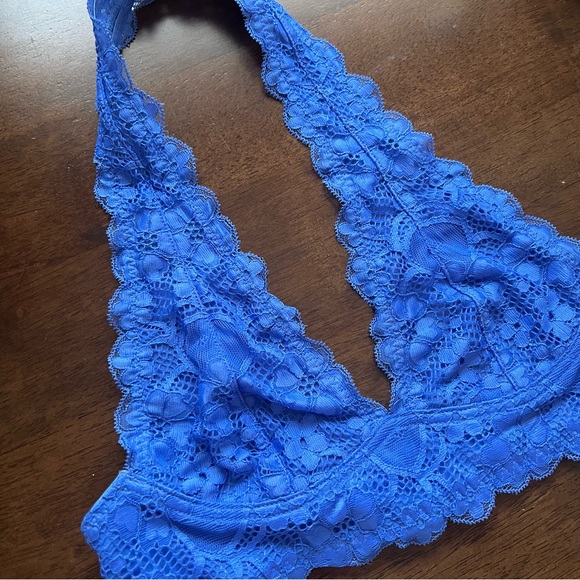 Free People Blue Lace Galloon Bralette Size XS - Picture 3 of 11